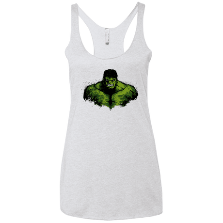 T-Shirts Heather White / X-Small Green Fury Women's Triblend Racerback Tank