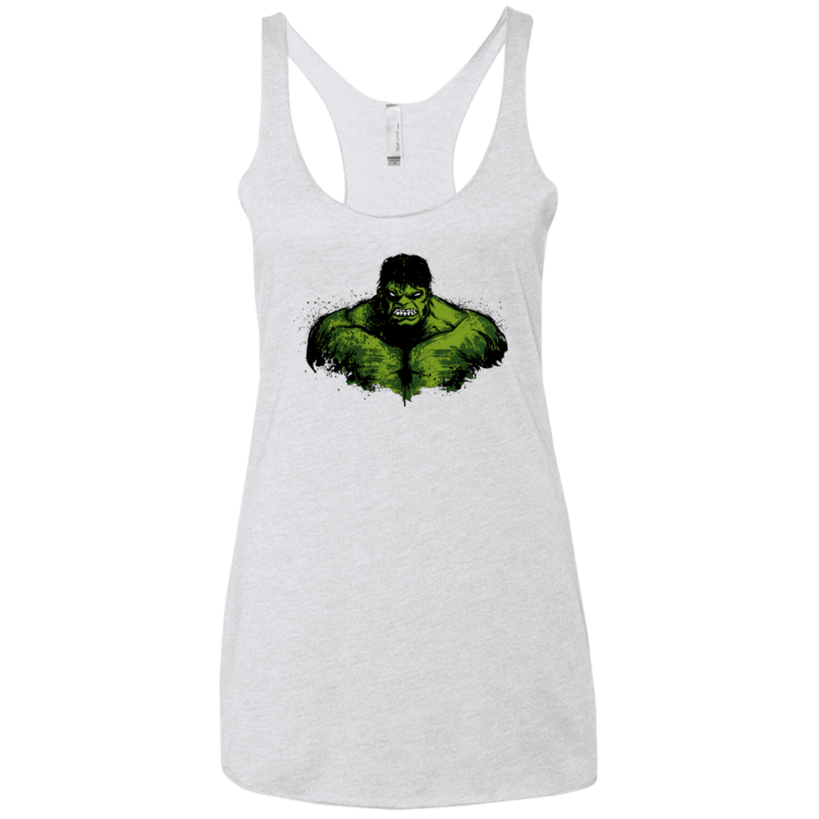 T-Shirts Heather White / X-Small Green Fury Women's Triblend Racerback Tank