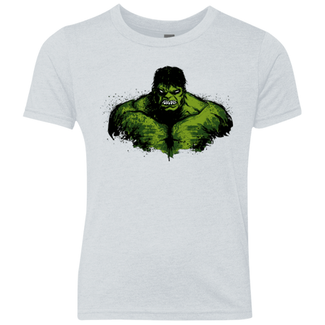 T-Shirts Heather White / YXS Green Fury Youth Triblend T-Shirt