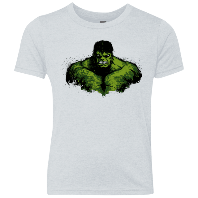 T-Shirts Heather White / YXS Green Fury Youth Triblend T-Shirt