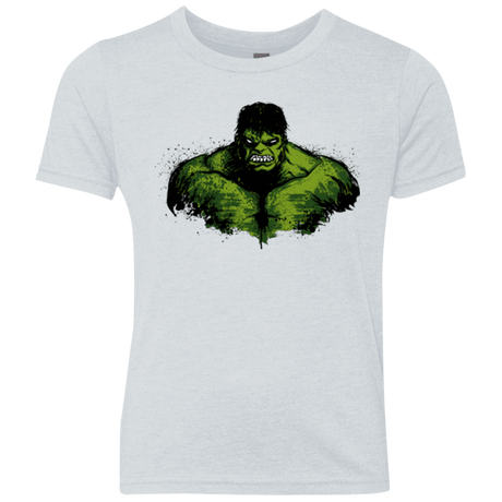 T-Shirts Heather White / YXS Green Fury Youth Triblend T-Shirt