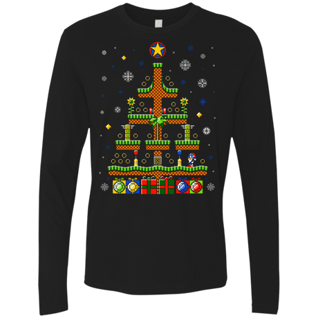 T-Shirts Black / Small Green Hill Christmas Men's Premium Long Sleeve