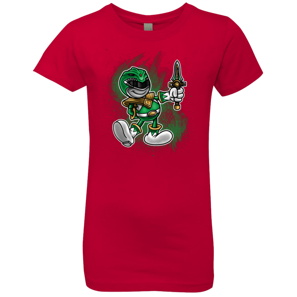 T-Shirts Red / YXS Green Ranger Artwork Girls Premium T-Shirt