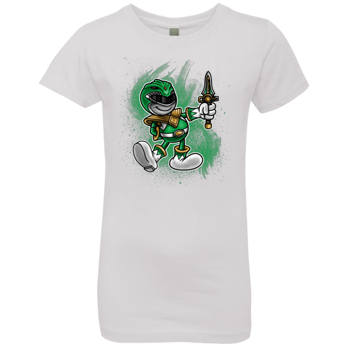 T-Shirts White / YXS Green Ranger Artwork Girls Premium T-Shirt