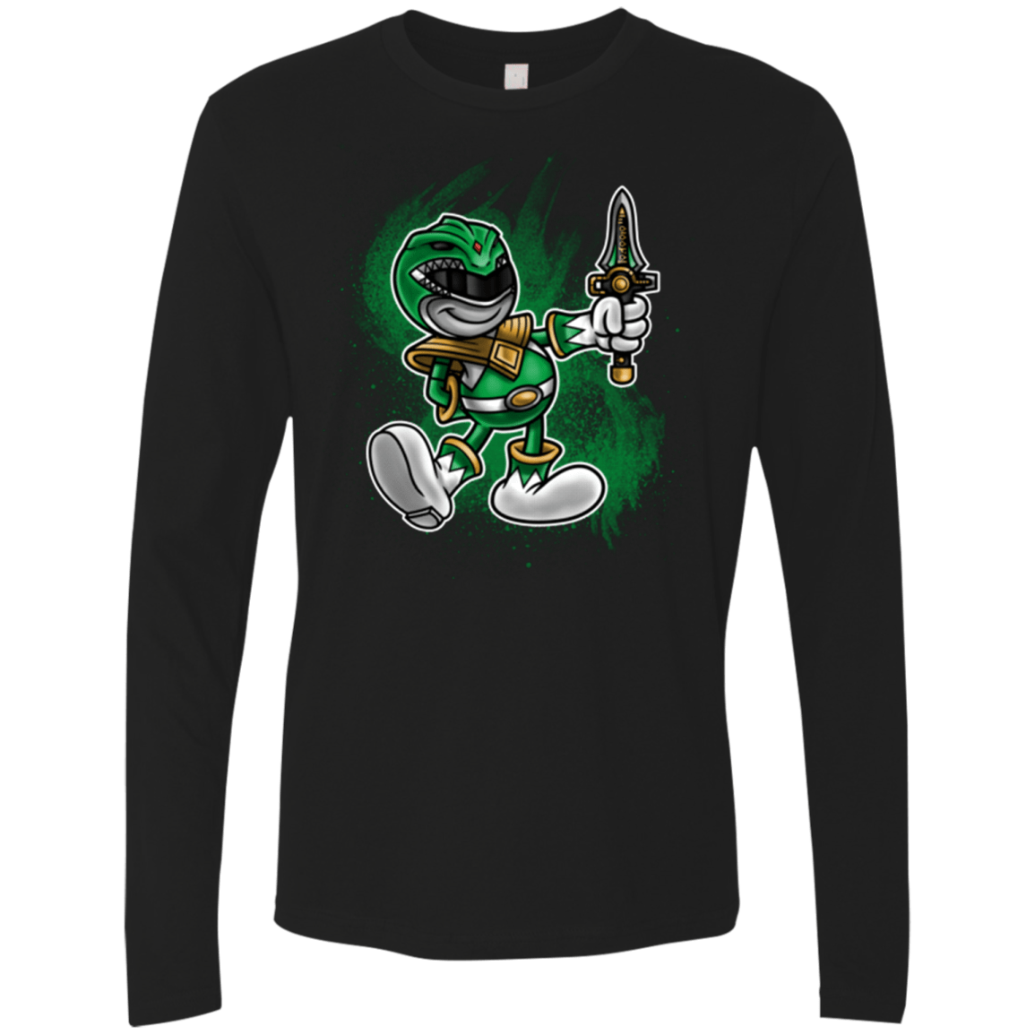 T-Shirts Black / Small Green Ranger Artwork Men's Premium Long Sleeve