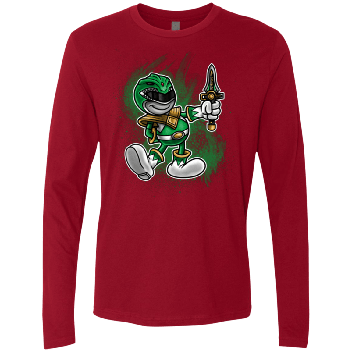 T-Shirts Cardinal / Small Green Ranger Artwork Men's Premium Long Sleeve