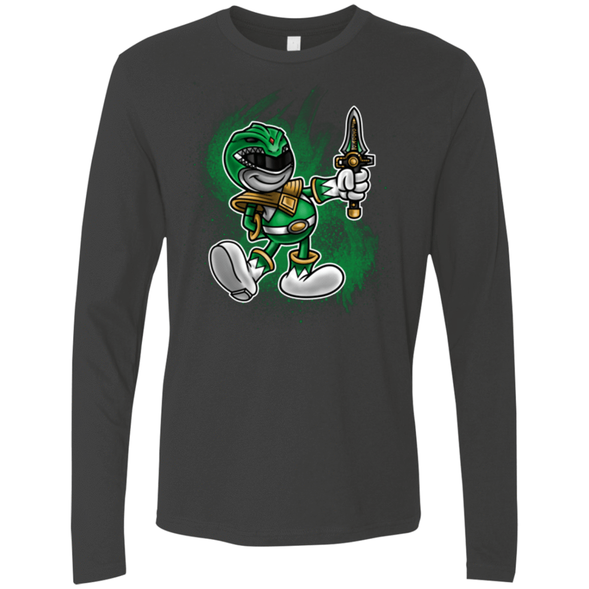 T-Shirts Heavy Metal / Small Green Ranger Artwork Men's Premium Long Sleeve