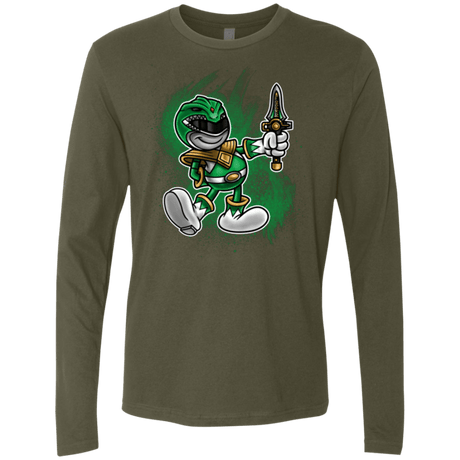 T-Shirts Military Green / Small Green Ranger Artwork Men's Premium Long Sleeve