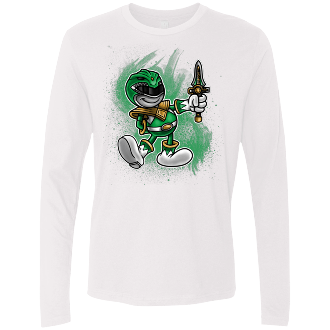 T-Shirts White / Small Green Ranger Artwork Men's Premium Long Sleeve