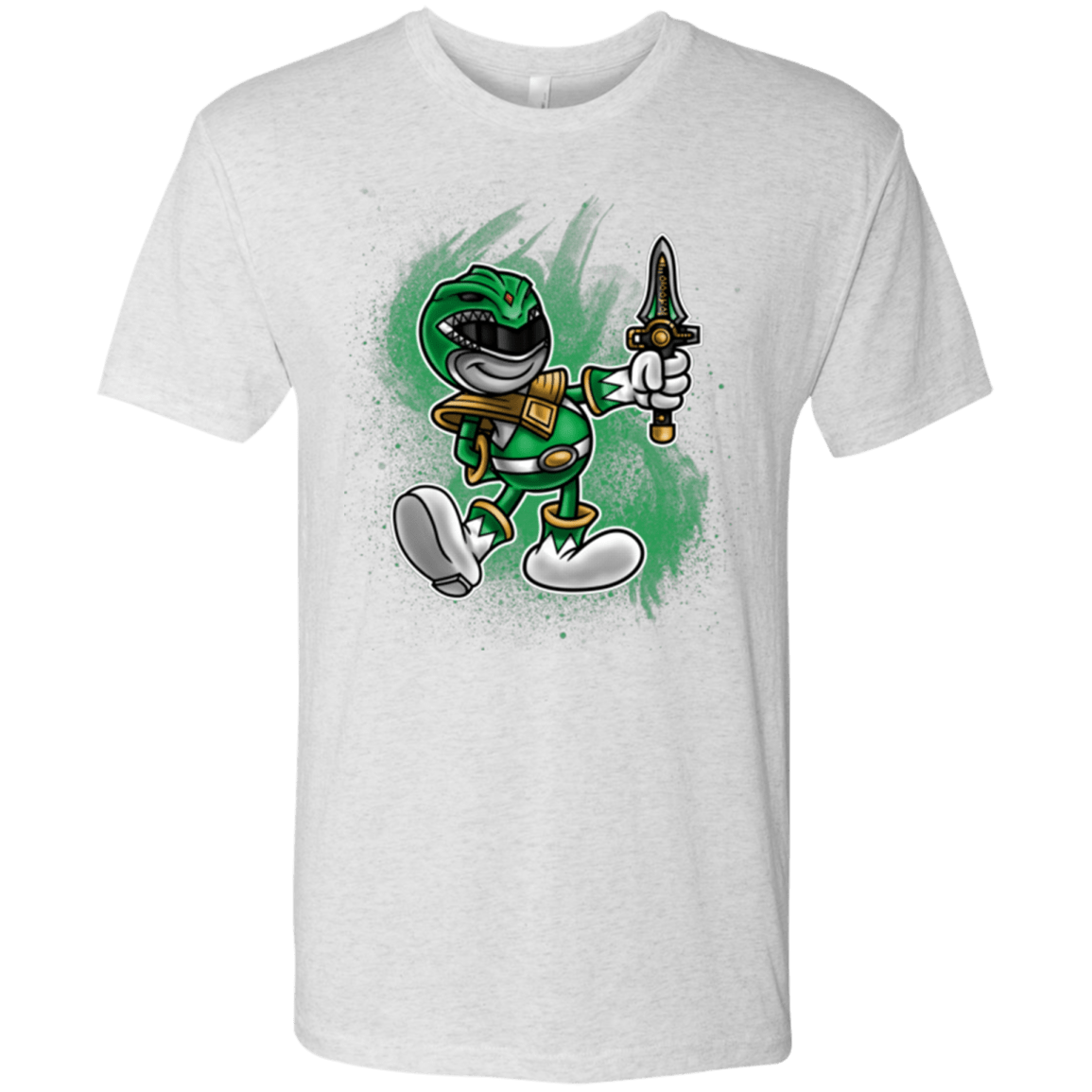 T-Shirts Heather White / Small Green Ranger Artwork Men's Triblend T-Shirt