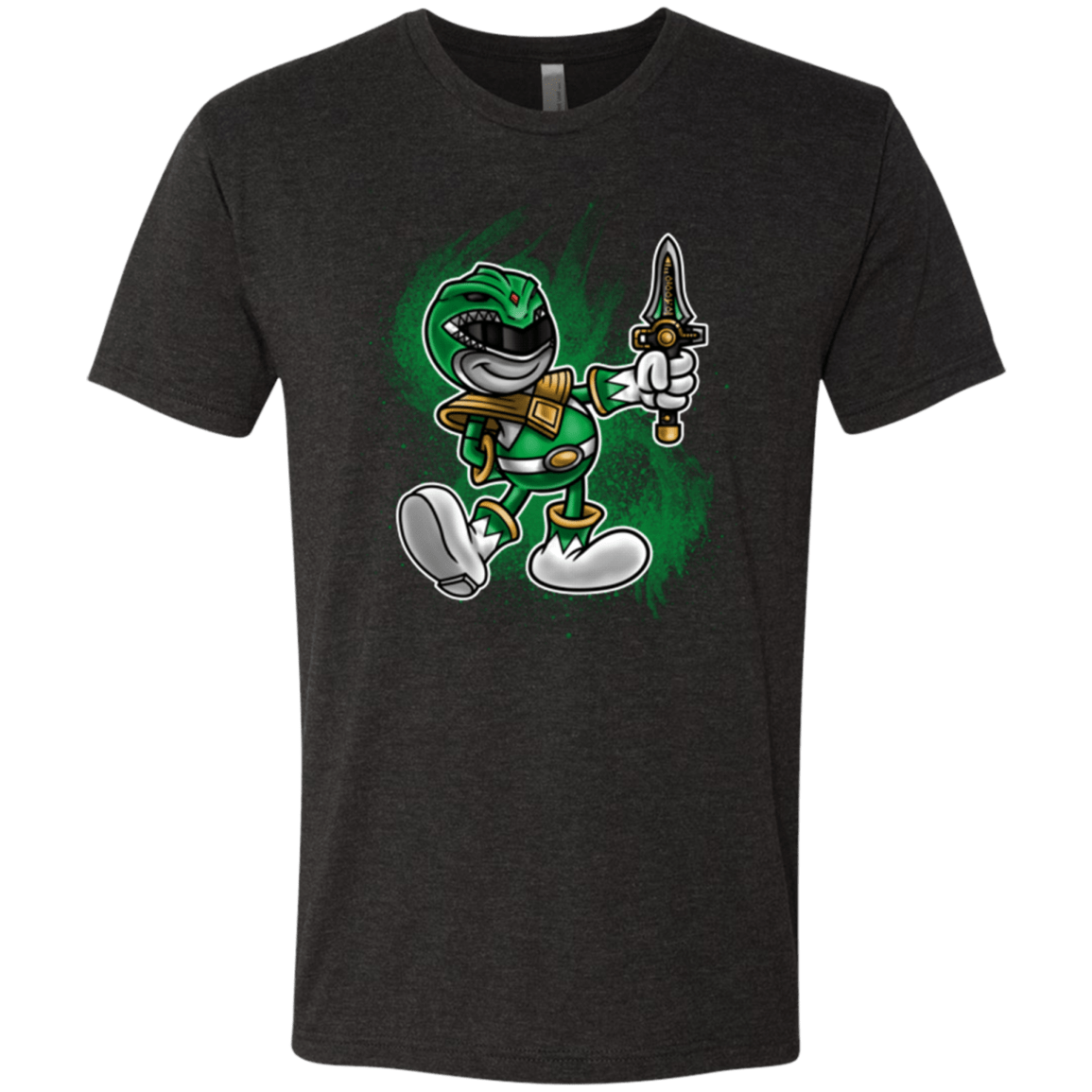 T-Shirts Vintage Black / Small Green Ranger Artwork Men's Triblend T-Shirt