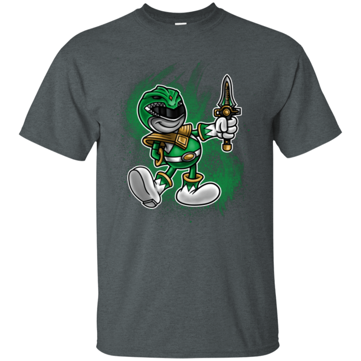 T-Shirts Dark Heather / Small Green Ranger Artwork T-Shirt