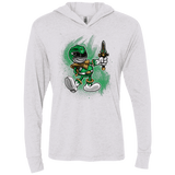 T-Shirts Heather White / X-Small Green Ranger Artwork Triblend Long Sleeve Hoodie Tee