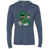 T-Shirts Indigo / X-Small Green Ranger Artwork Triblend Long Sleeve Hoodie Tee