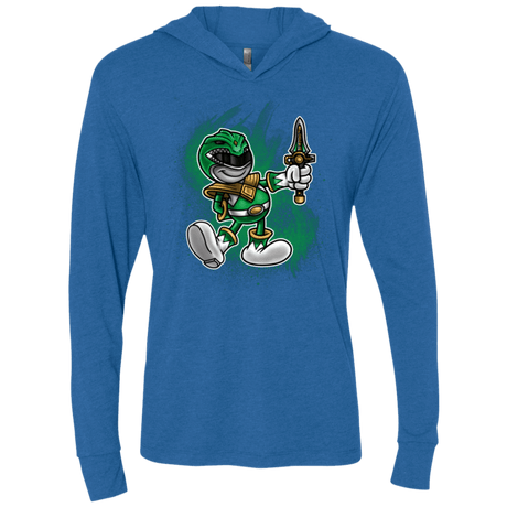 T-Shirts Vintage Royal / X-Small Green Ranger Artwork Triblend Long Sleeve Hoodie Tee