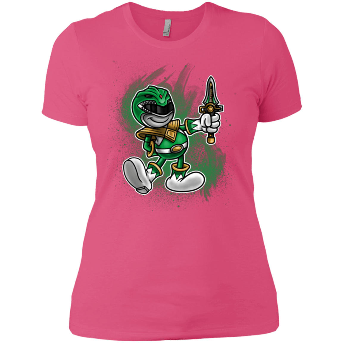 T-Shirts Hot Pink / X-Small Green Ranger Artwork Women's Premium T-Shirt