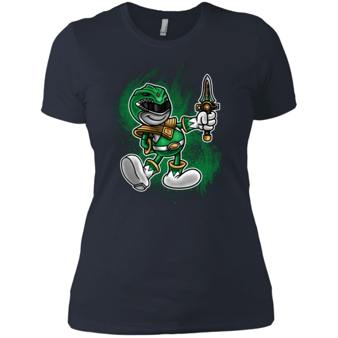 T-Shirts Indigo / X-Small Green Ranger Artwork Women's Premium T-Shirt