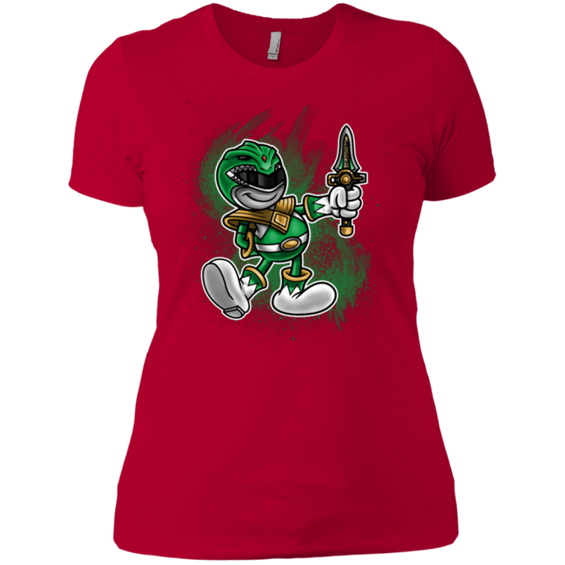 T-Shirts Red / X-Small Green Ranger Artwork Women's Premium T-Shirt