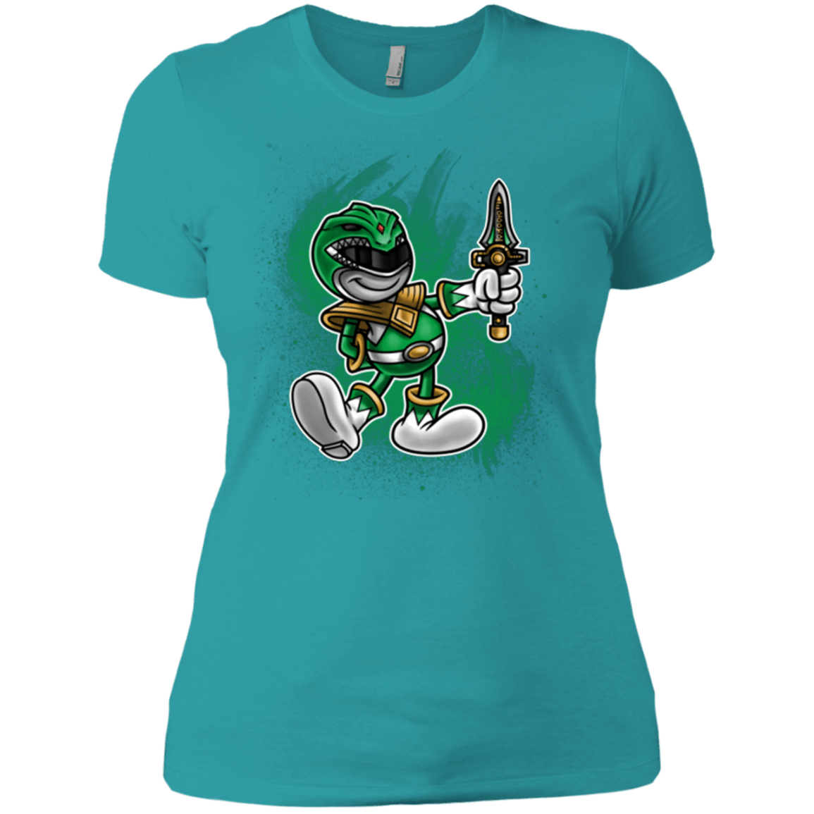 T-Shirts Tahiti Blue / X-Small Green Ranger Artwork Women's Premium T-Shirt