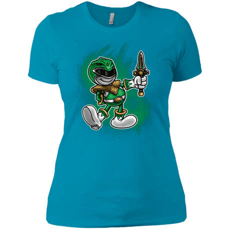 T-Shirts Turquoise / X-Small Green Ranger Artwork Women's Premium T-Shirt
