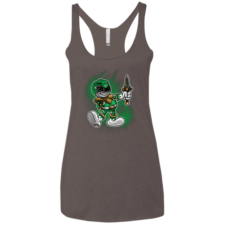 T-Shirts Macchiato / X-Small Green Ranger Artwork Women's Triblend Racerback Tank