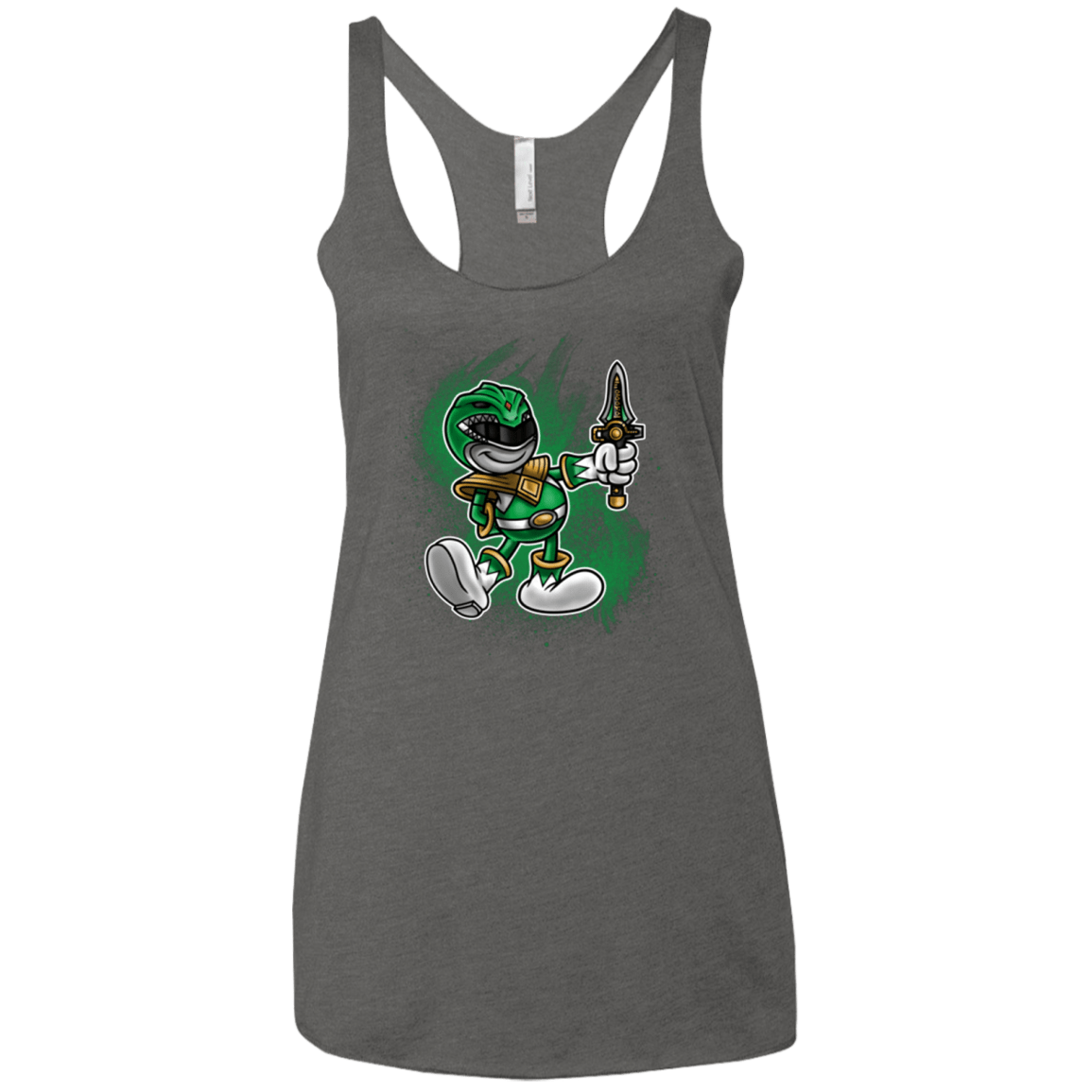 T-Shirts Premium Heather / X-Small Green Ranger Artwork Women's Triblend Racerback Tank