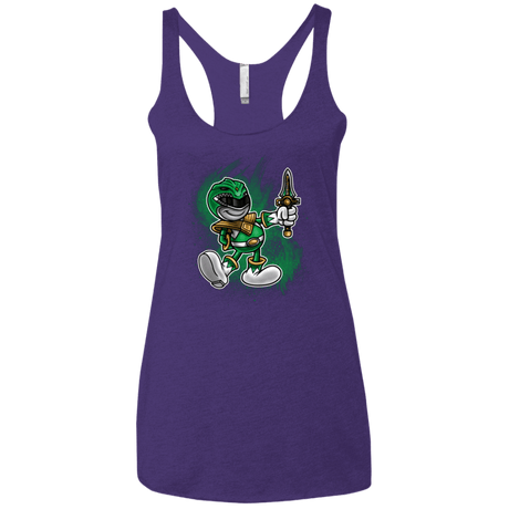 T-Shirts Purple / X-Small Green Ranger Artwork Women's Triblend Racerback Tank
