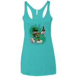 T-Shirts Tahiti Blue / X-Small Green Ranger Artwork Women's Triblend Racerback Tank