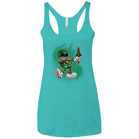 T-Shirts Tahiti Blue / X-Small Green Ranger Artwork Women's Triblend Racerback Tank