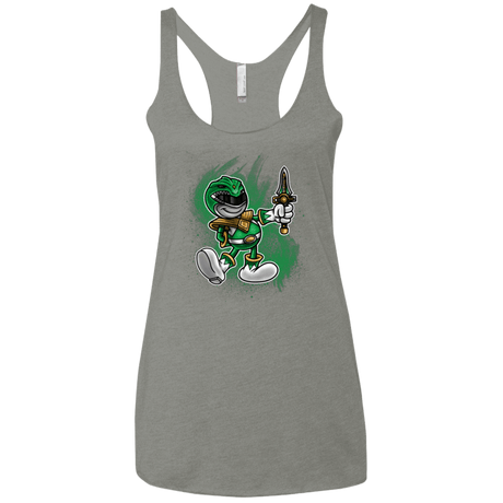 T-Shirts Venetian Grey / X-Small Green Ranger Artwork Women's Triblend Racerback Tank