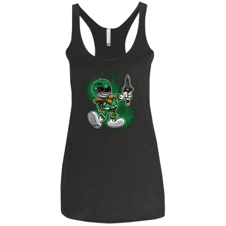 T-Shirts Vintage Black / X-Small Green Ranger Artwork Women's Triblend Racerback Tank
