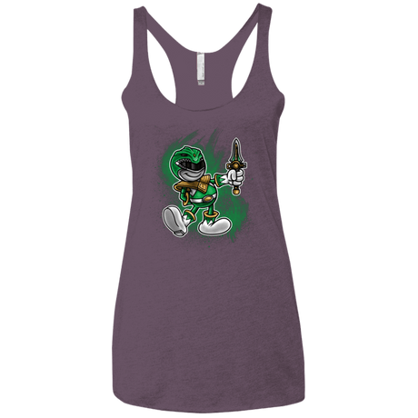 T-Shirts Vintage Purple / X-Small Green Ranger Artwork Women's Triblend Racerback Tank