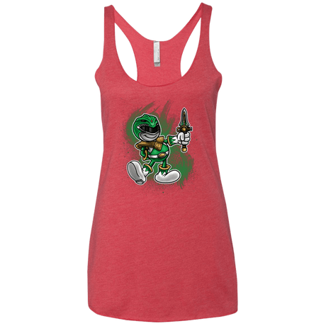 T-Shirts Vintage Red / X-Small Green Ranger Artwork Women's Triblend Racerback Tank
