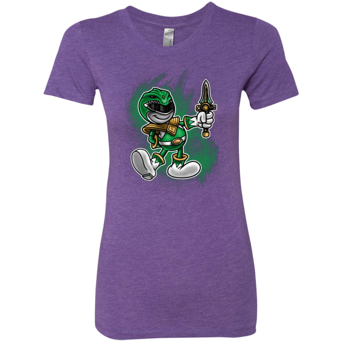 T-Shirts Purple Rush / Small Green Ranger Artwork Women's Triblend T-Shirt