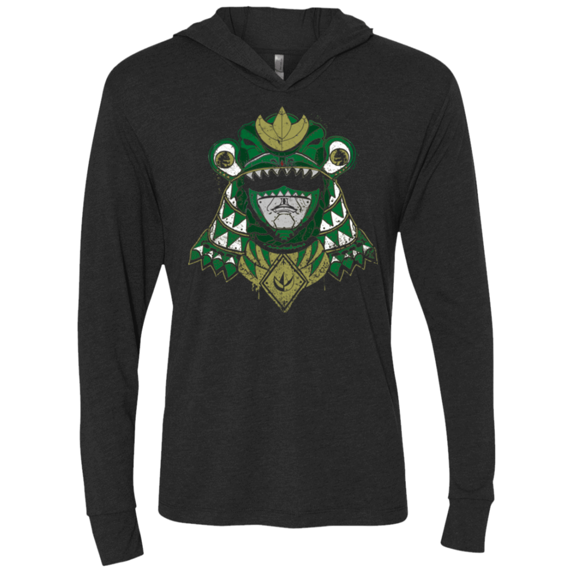T-Shirts Vintage Black / X-Small Green Shogun Ranger Triblend Long Sleeve Hoodie Tee