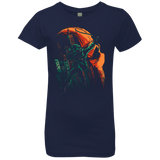 T-Shirts Midnight Navy / YXS Green Vigilance Girls Premium T-Shirt