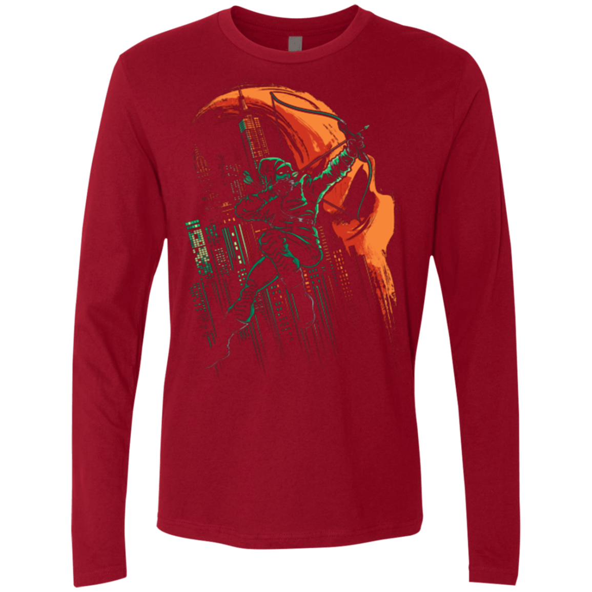 T-Shirts Cardinal / Small Green Vigilance Men's Premium Long Sleeve