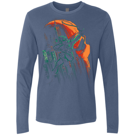 T-Shirts Indigo / Small Green Vigilance Men's Premium Long Sleeve