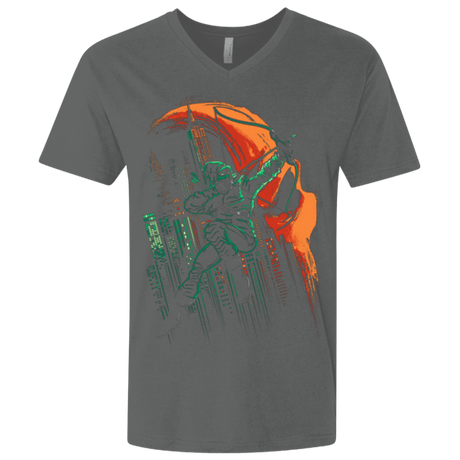 T-Shirts Heavy Metal / X-Small Green Vigilance Men's Premium V-Neck