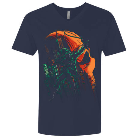 T-Shirts Midnight Navy / X-Small Green Vigilance Men's Premium V-Neck