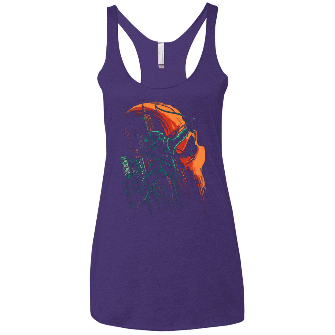 T-Shirts Purple / X-Small Green Vigilance Women's Triblend Racerback Tank