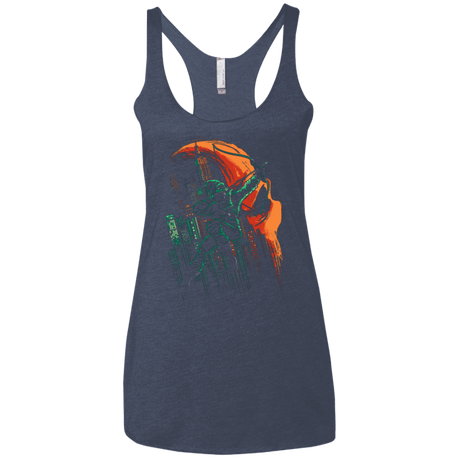 T-Shirts Vintage Navy / X-Small Green Vigilance Women's Triblend Racerback Tank