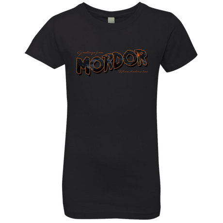 T-Shirts Black / YXS Greetings From Mordor Girls Premium T-Shirt