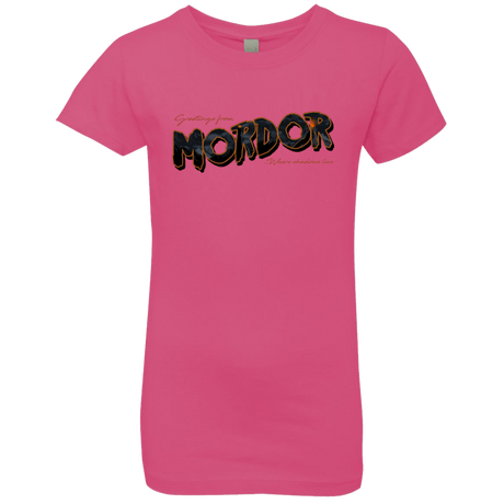 T-Shirts Hot Pink / YXS Greetings From Mordor Girls Premium T-Shirt