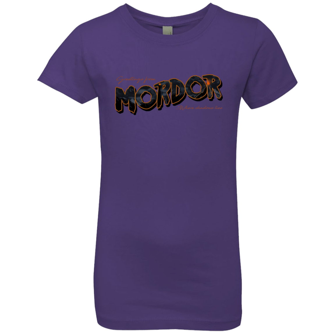 T-Shirts Purple Rush / YXS Greetings From Mordor Girls Premium T-Shirt
