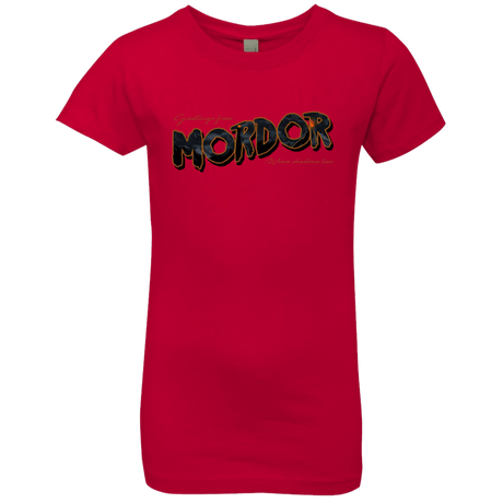 T-Shirts Red / YXS Greetings From Mordor Girls Premium T-Shirt
