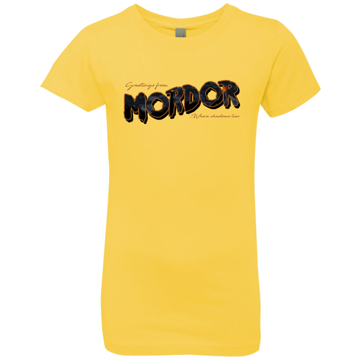 T-Shirts Vibrant Yellow / YXS Greetings From Mordor Girls Premium T-Shirt