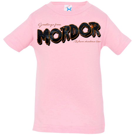 T-Shirts Pink / 6 Months Greetings From Mordor Infant Premium T-Shirt