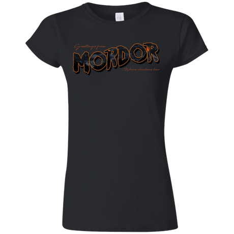 T-Shirts Black / S Greetings From Mordor Junior Slimmer-Fit T-Shirt