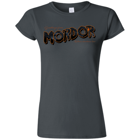T-Shirts Charcoal / S Greetings From Mordor Junior Slimmer-Fit T-Shirt